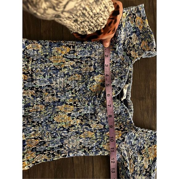 Heartloom Revolve Mina Dress Indigo Size XS Blue Off Shoulder Smocked Tiered - Picture 12 of 13